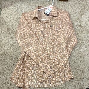 Cinch Women's Orange Button Down Shirt